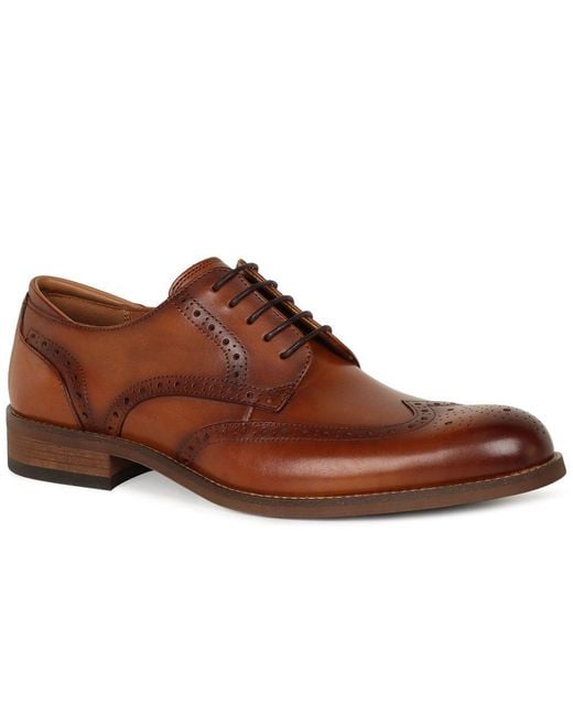 Clarks Brown Craftremi Tip Brogues for men