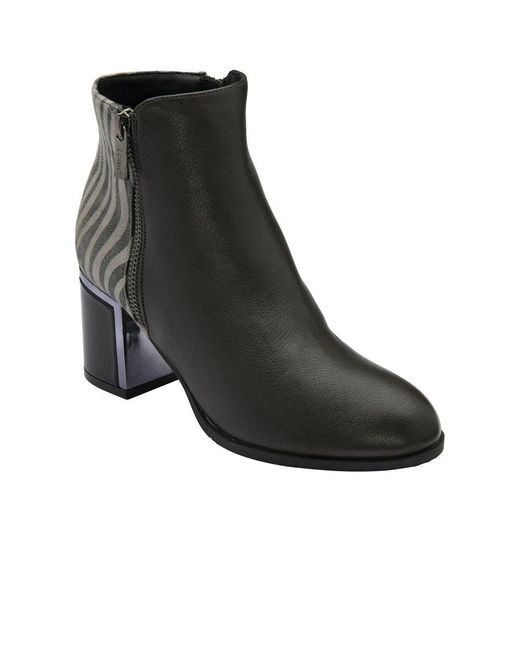 Lotus Black Athens Ankle Boots