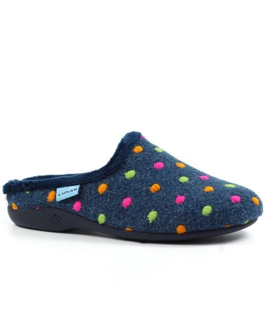 Lunar (GRS) Blue Peanut Mule Slippers