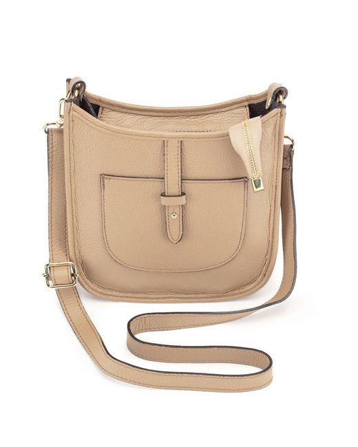 Elie Beaumont Natural Messenger Handbag