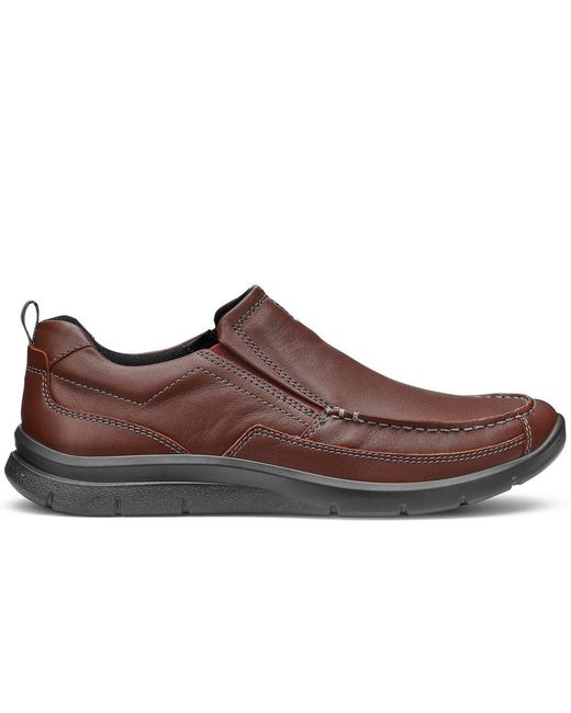 Hotter Brown Boost Slip On Shoes for men