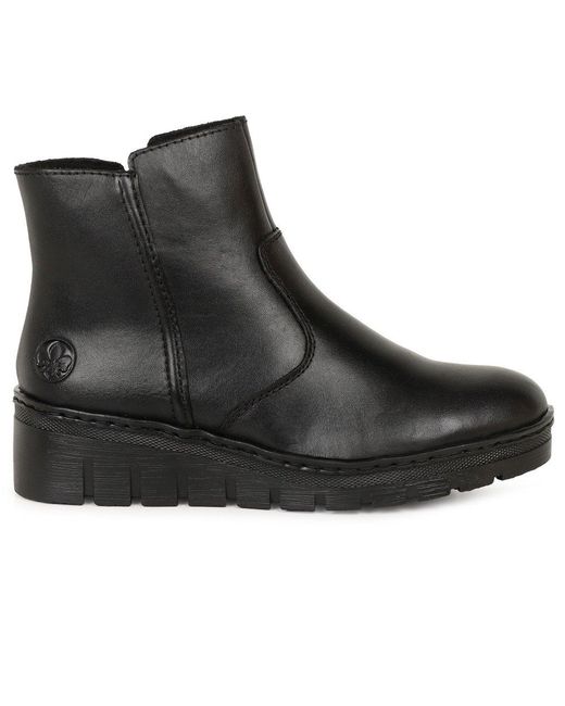 Rieker Black Capital Ankle Boots