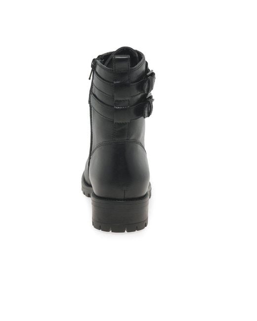 Cara Black Hunt Ii Biker Boots