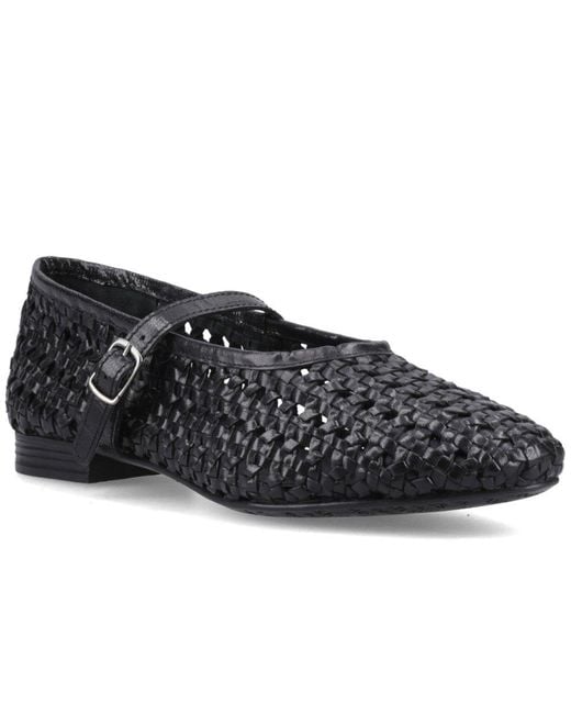 Hush Puppies Black Delaney Woven Mary Jane Shoes