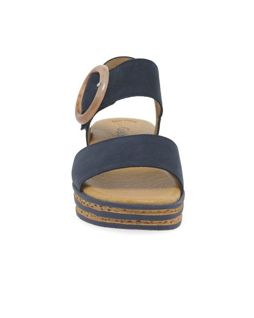 Gabor Blue Andre Sandals Nubuck