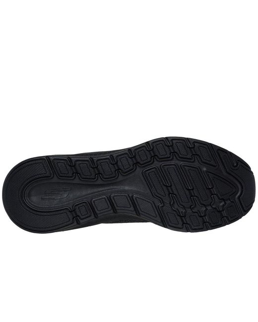 Skechers Black Arch Fit 2.0 Look Ahead 232462-Bbk Lace Up Shoes for men