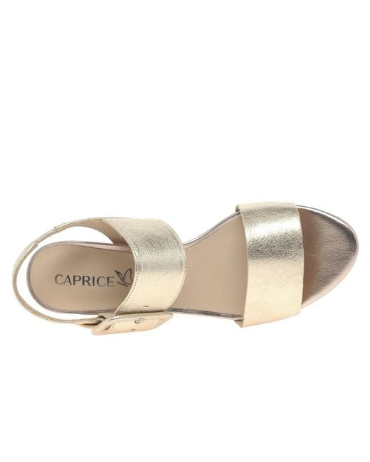 Caprice Metallic Sahara Sandals