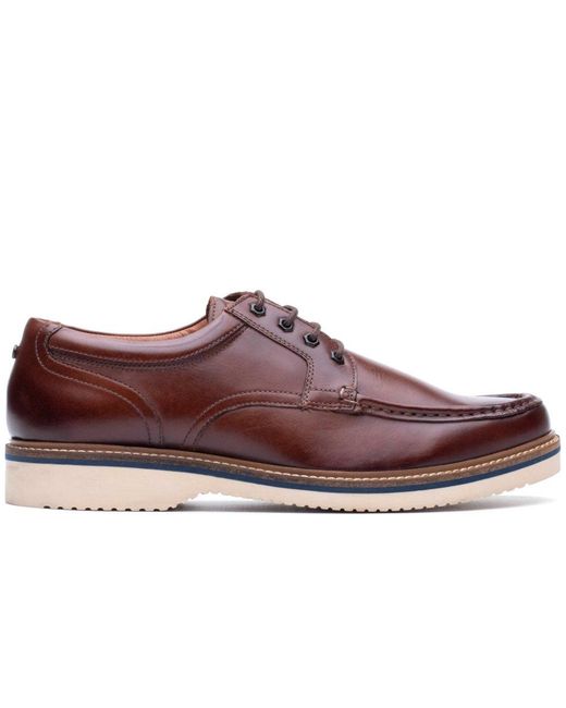 Base London Brown Langdon Apron Toe Shoes for men
