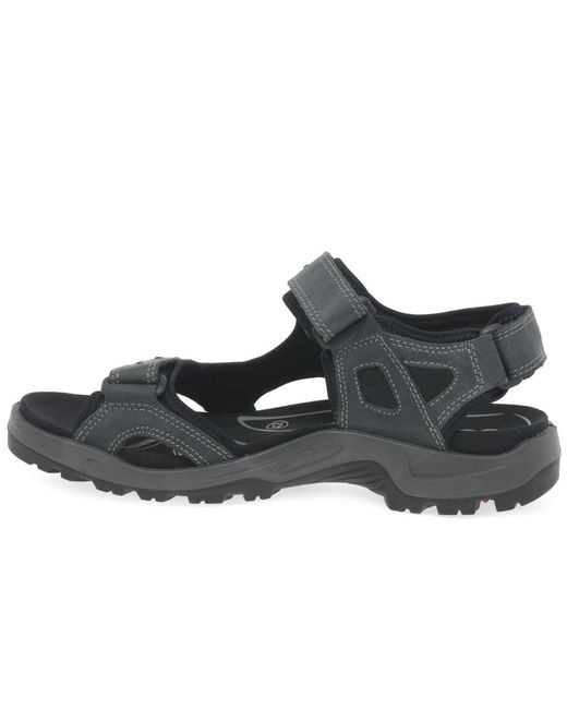 Ecco Black Offroad Walking Sandals for men