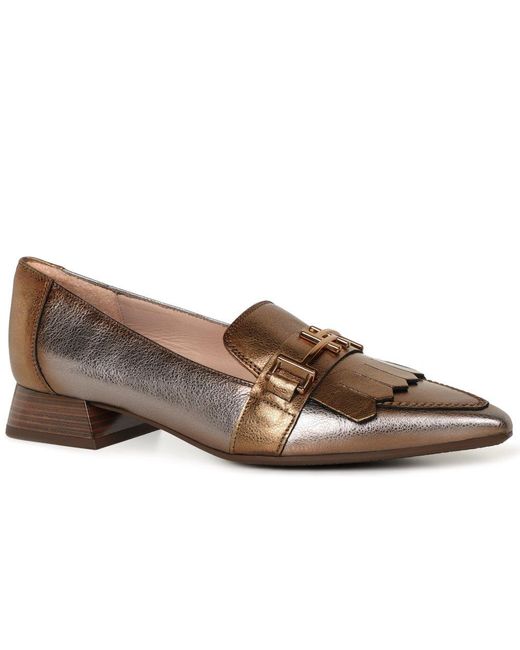 Hispanitas Brown Dali Fringe Loafers