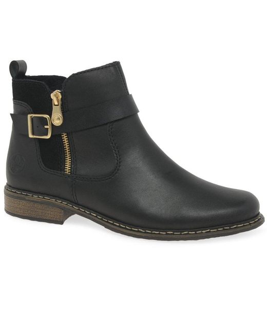Rieker Black Bobbi Ankle Boots