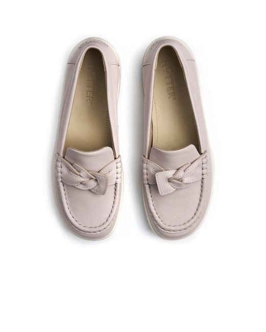 Hotter White Cabana Wide Fit Shoes