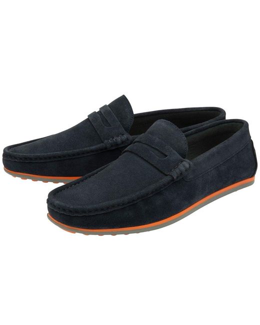 Frank Wright Blue Hearns Moccasins for men