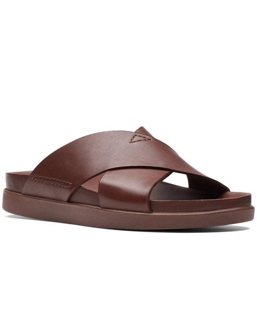 Clarks Brown Sunder Wave Sandals for men