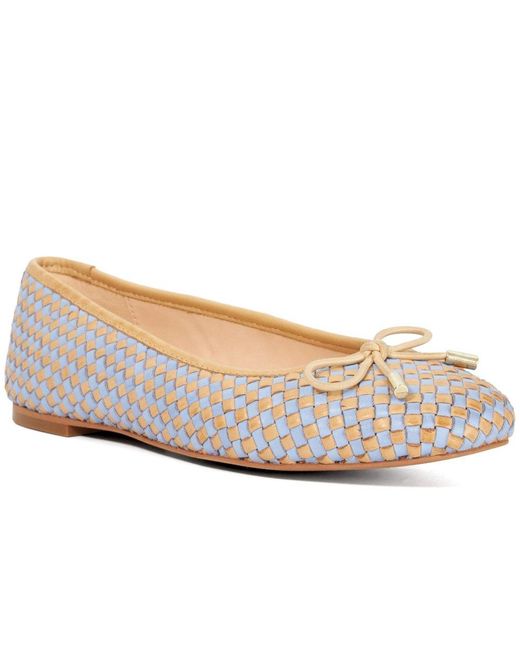 Dune Blue Heights Ballet Flat
