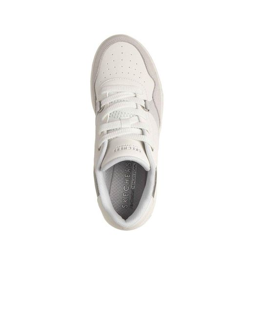 Skechers White Uno Ctl Subtle Shimmer Trainers