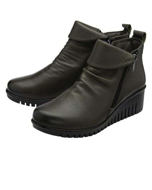 Lotus Black Cordelia Ankle Boots
