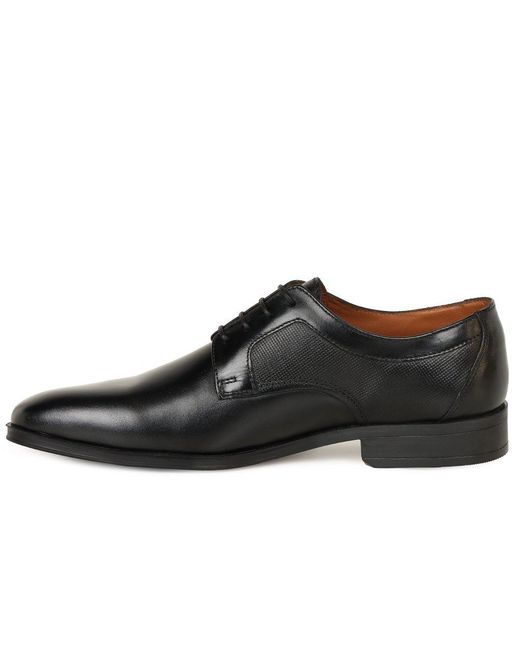 Base London Black Dome Classic Leather Shoes for men