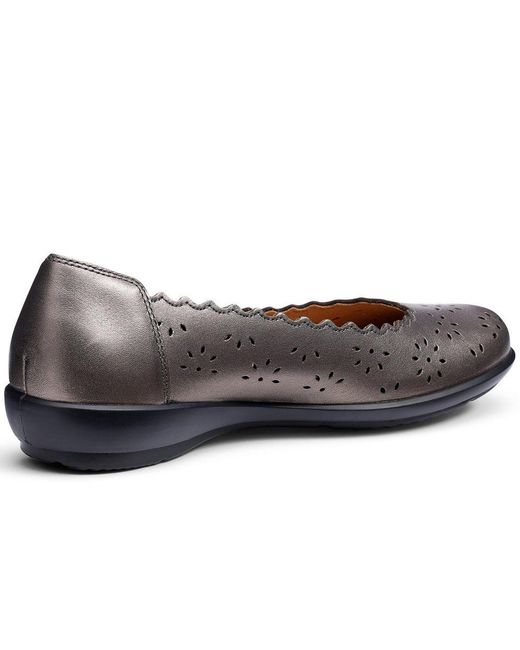 Hotter Blue Eider Ballet Pumps