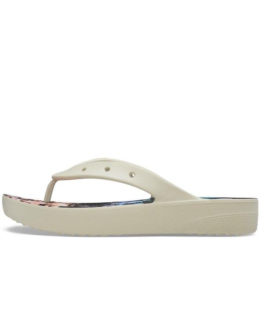 CROCSTM Blue Classic Summer Nostalgia Platform Flip Flops