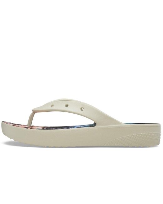 CROCSTM Blue Classic Summer Nostalgia Platform Flip Flops