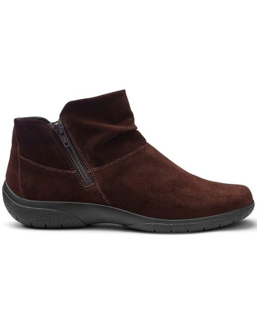 Hotter Brown Murmur Wide Fit Ankle Boots