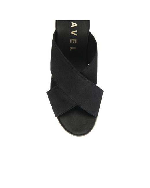 Ravel Black Morley Wedge Sandals