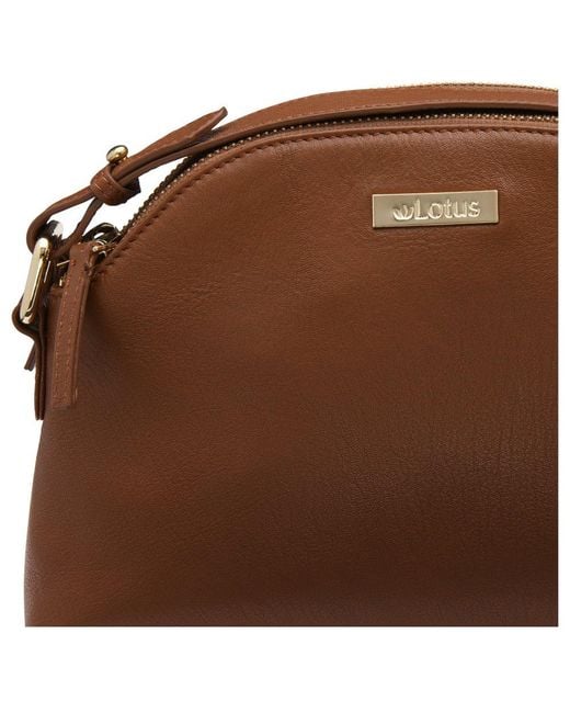 Lotus Brown Faith Cross Body Bag
