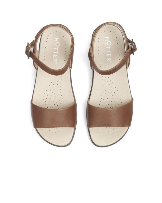 Hotter Brown Tropic Extra Wide Sandals