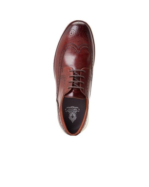 Base London Red Flight Brogues for men