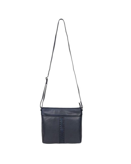 Lakeland Leather Blue Farlam Messenger Bag