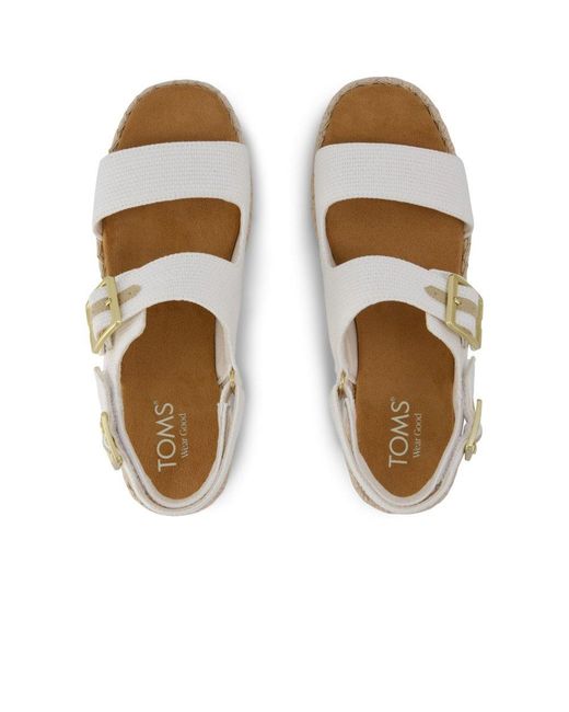 TOMS Metallic Giana Flatform Sandals