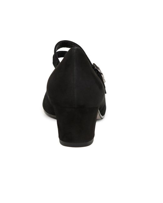 Gabor White Belva Mary Jane Court Shoes Colour: Puder Patent