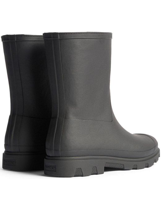 Hunter Black Downpour Short Insulated Wellingtons