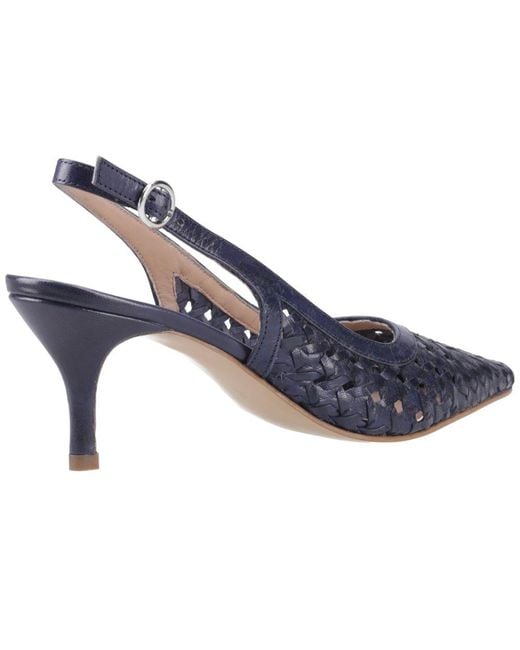 Hush Puppies Blue Dalia Kitten Slingback Court Shoes