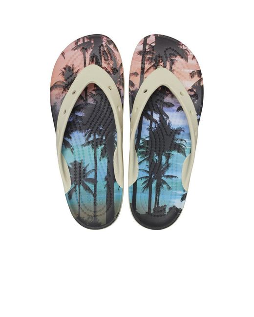 CROCSTM Blue Classic Summer Nostalgia Platform Flip Flops