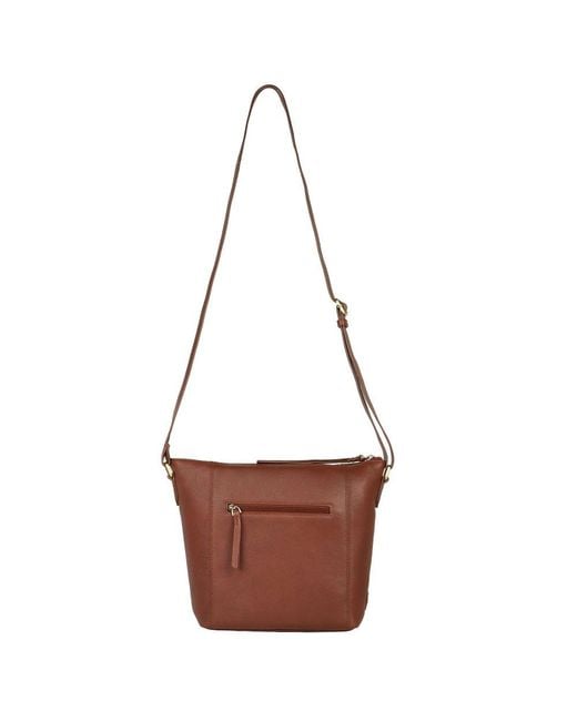 Lakeland Leather Brown Castlerigg Crossbody Bag
