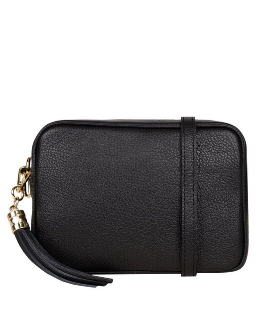 Elie Beaumont Black Crossbody 2 Customisable Handbag