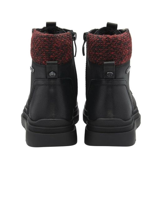 Lotus Black Saundra Ankle Boots