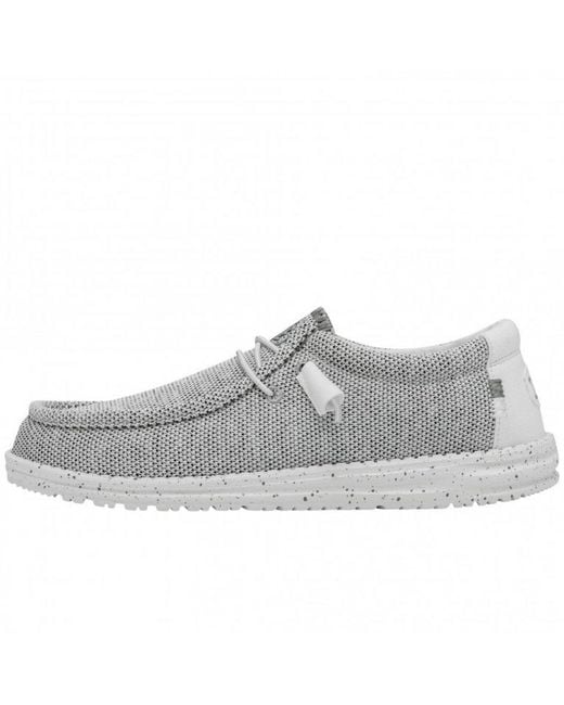 Hey Dude Gray Wally Sox Shoes Size: 7 for men