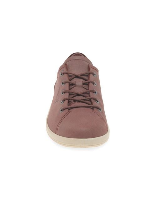 Ecco Brown Soft 2 Lace Trainers