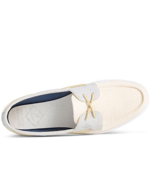 Sperry Top Sider Authentic Original 2 eye Boat Shoes in White for