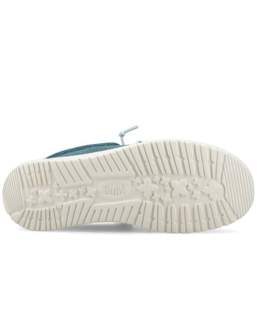 HeyDude Blue Wally Braided Slip On Shoes for men