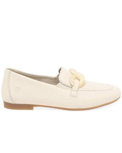 Remonte White Flume Loafers