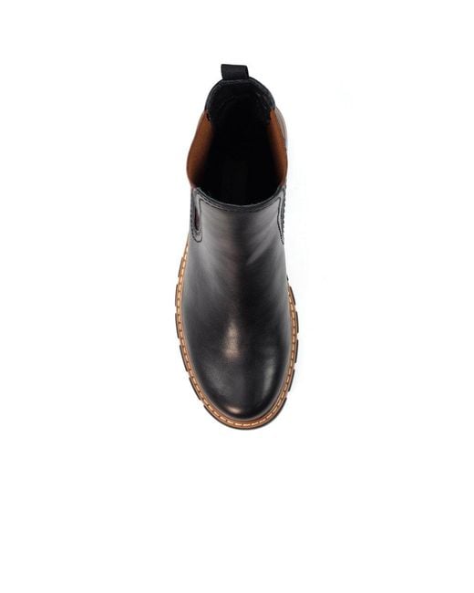 Lunar Black Ribble Ankle Boots
