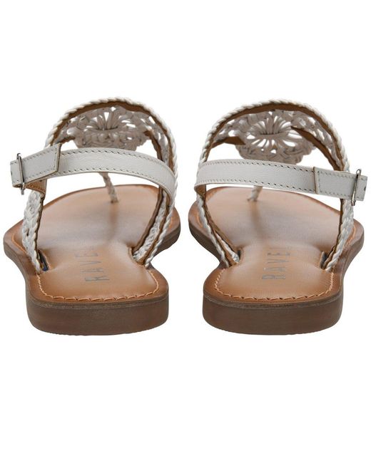 Ravel White Roxby Toe Post Sandals