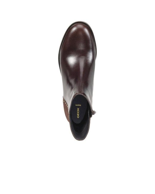 Geox Brown D Camexia Ankle Boots