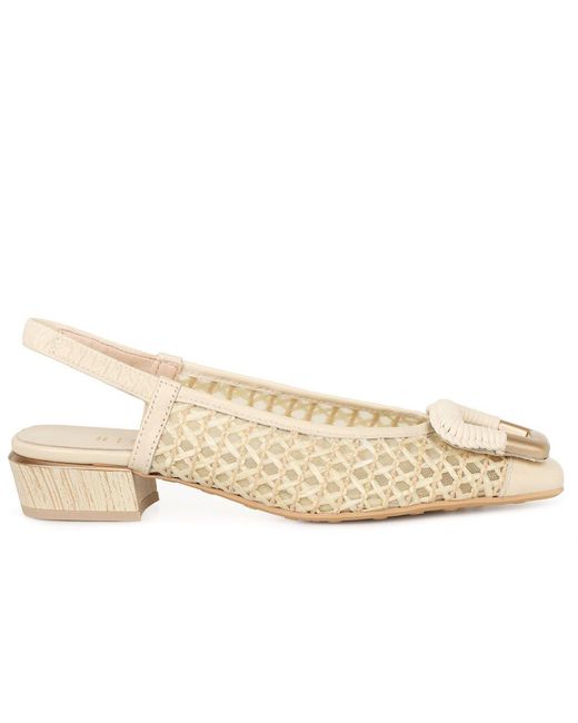 Hispanitas Natural Azucena Low Heeled Slingbacks