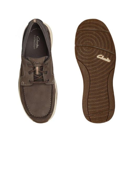 Clarks Brown Sailview Lace Shoes for men