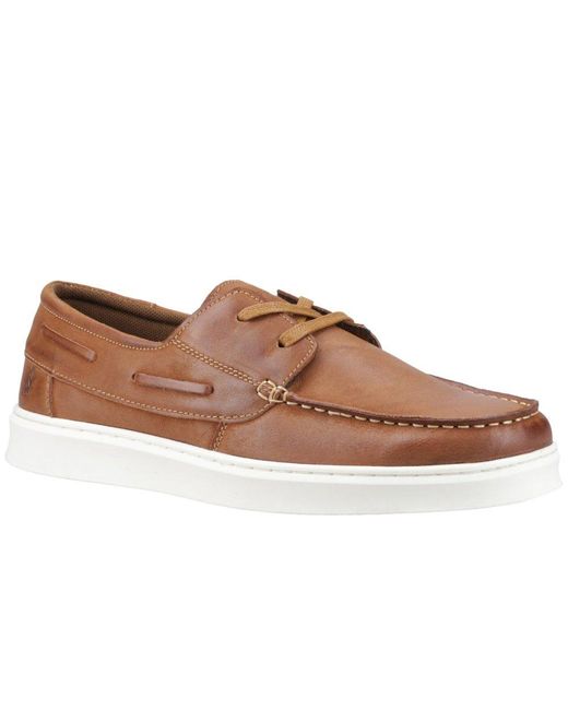 Hush Puppies Brown Madden Boat Shoes for men